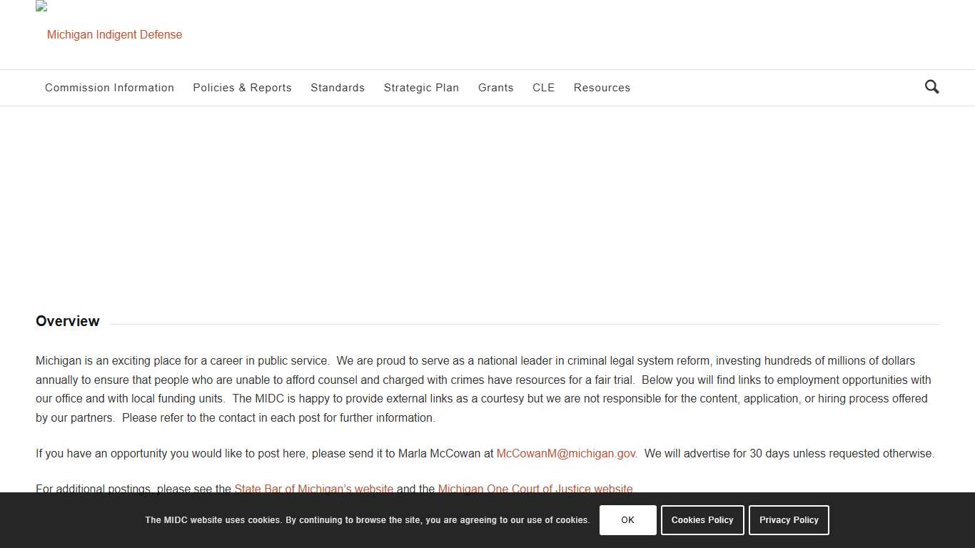 Careers in Michigan Public Defense - Michigan Indigent Defense Commission